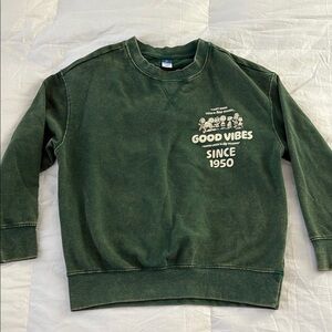 Old Navy Forest Green Graphic Sweatshirt